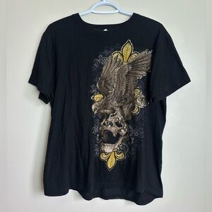 Tultex Size L Black and Yellow Short Sleeve Tees